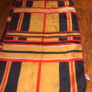 Vintage Burmel all silk scarf, hand rolled 14”x70”